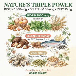 Biotin supplement for hair, skin and nails, one a day