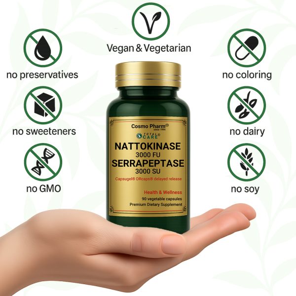 NATTOKINASE SERRAPEPTAZE - natural antithrombotic and sinus drainer - Image 2