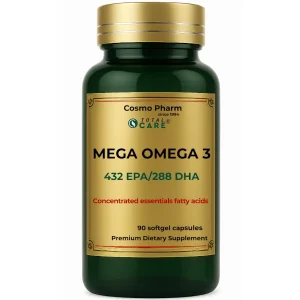 Mega Omega 3 Super Concentrated Fish Oil, Healthy Heart and Brain