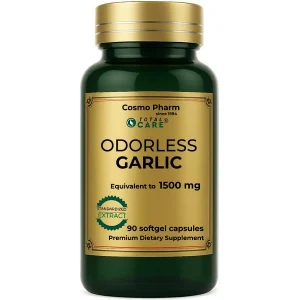 Odorless Garlic Oil Capsules 1500 mg immune system, fight infections and protect your heart and brain.