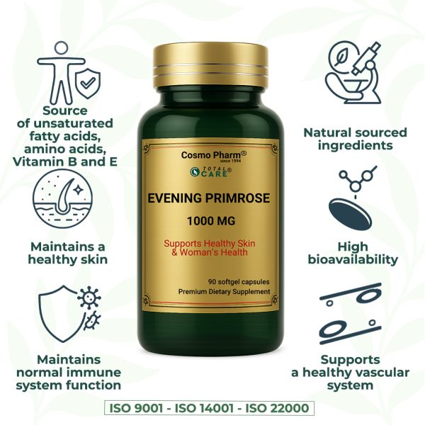 Evening Primrose Oil 1000 mg. Beauty starts from within! Hormonal balance - Image 3