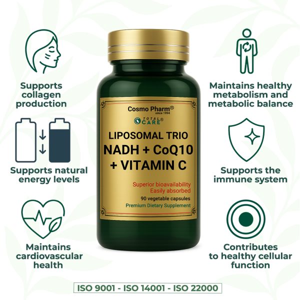 NADH + COENZYME Q10 + VITAMIN C - Liposomal Trio - Image 3