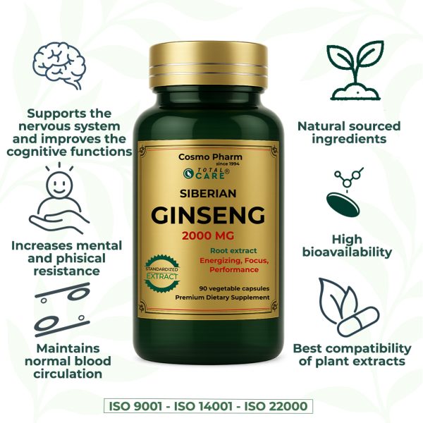 SIBERIAN  GINSENG 2000 mg - Just 1 vegetable capsule/day - Image 3