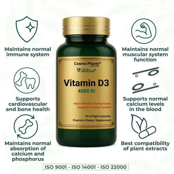 Vitamin D3 4000 IU, Cosmo Pharm® capsules - Image 3