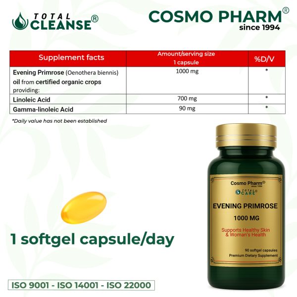 Evening Primrose Oil 1000 mg. Beauty starts from within! Hormonal balance - Image 5