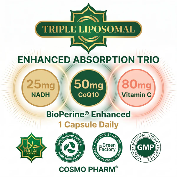 NADH + COENZYME Q10 + VITAMIN C - Liposomal Trio - Image 6