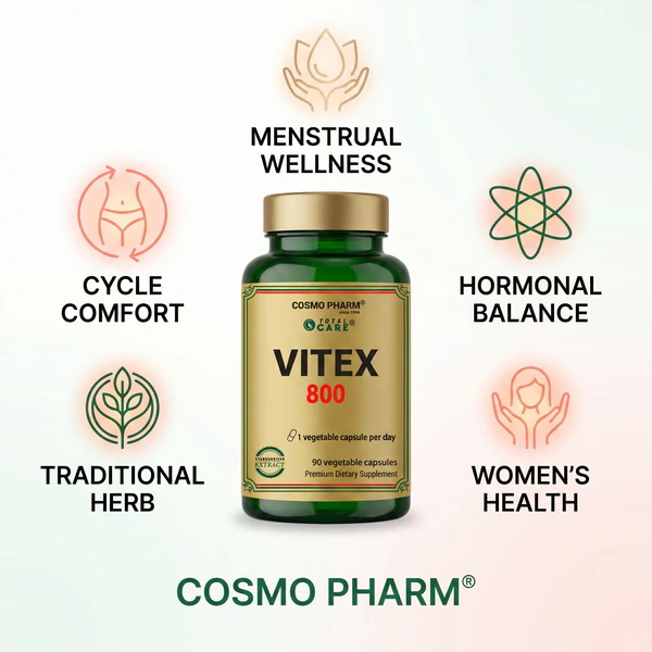 Vitex 800 Chasteberry, 90 Vegetable Capsules, Supports Hormonal Balance and a Comfortable Monthly Cycle for Women - Image 8