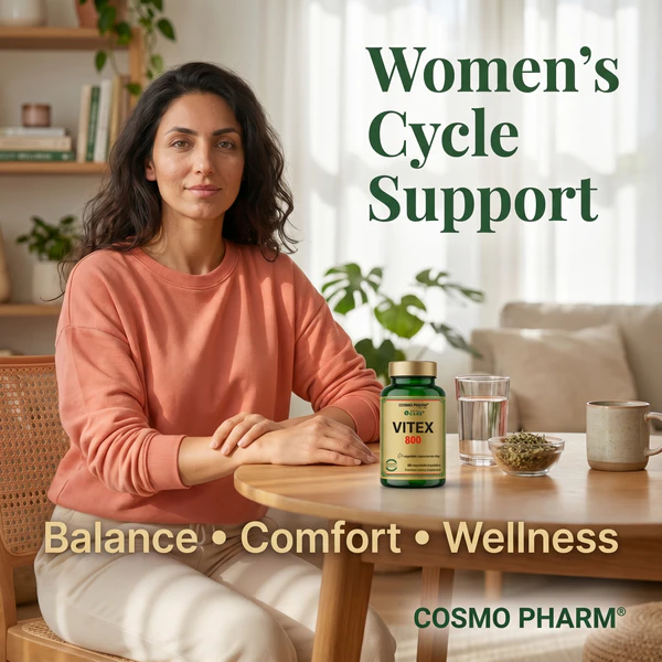 Vitex 800 Chasteberry, 90 Vegetable Capsules, Supports Hormonal Balance and a Comfortable Monthly Cycle for Women - Image 4