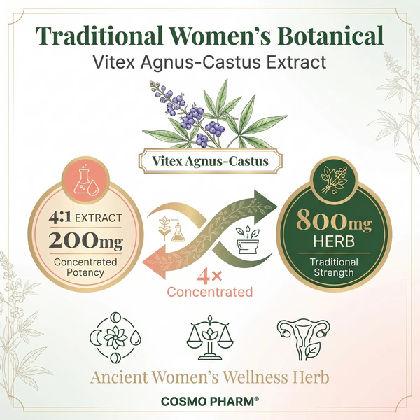 Vitex 800 Chasteberry, 90 Vegetable Capsules, Supports Hormonal Balance and a Comfortable Monthly Cycle for Women - Image 3