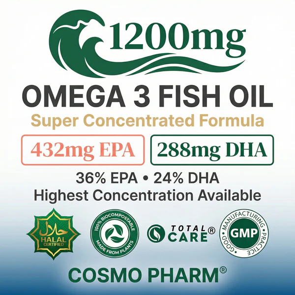 Mega Omega 3 Super Concentrated Fish Oil, Healthy Heart and Brain - Image 6